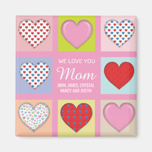 Elegant Heartful Mother’s Day Design Magnet