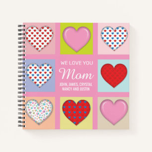 Elegant Heartful Mother’s Day Design Notebook