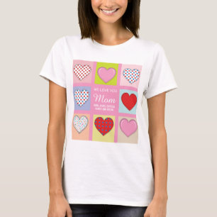Elegant Heartful Mother’s Day Design T-Shirt