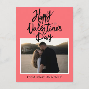 Elegant Hearts Happy Valentine's Day 1 Photo Holiday Postcard