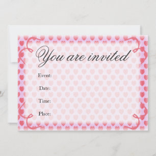 Elegant Hearts Invitation
