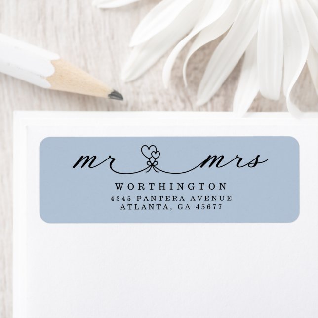 Elegant Hearts Script Mr & Mrs Wedding  (Insitu)