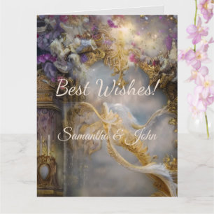 Elegant Heavenly Gold Gate, Gold Text Card