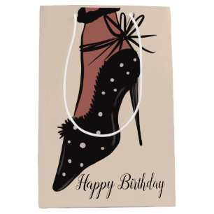 Elegant Heel Beauty Fashionista Birthday Medium Gift Bag