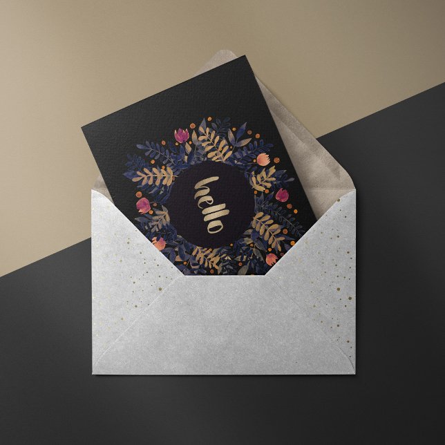 Elegant Hello autumn vibes Card (Creator Uploaded)