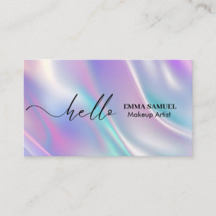 Elegant Hello Minimal Calligraphy  Business Card