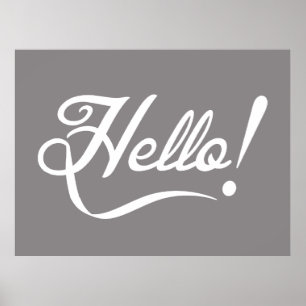 Elegant Hello Poster