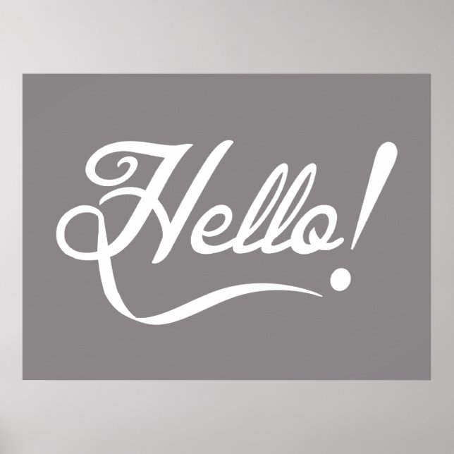 Elegant Hello Poster (Front)