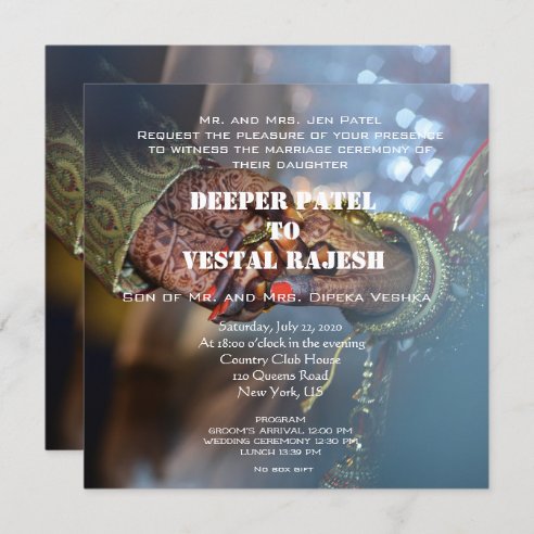 Indian Wedding Invitations | Zazzle.co.uk