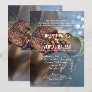 Elegant Henna Indian Wedding Invite