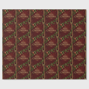 Elegant Heritage Christmas, Vintage Botanical new Wrapping Paper