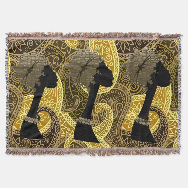 Elegant Heritage: Throw Blanket (Front)