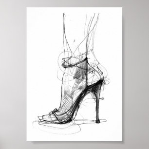 Elegant High Heel Foot - Feminine Style Poster