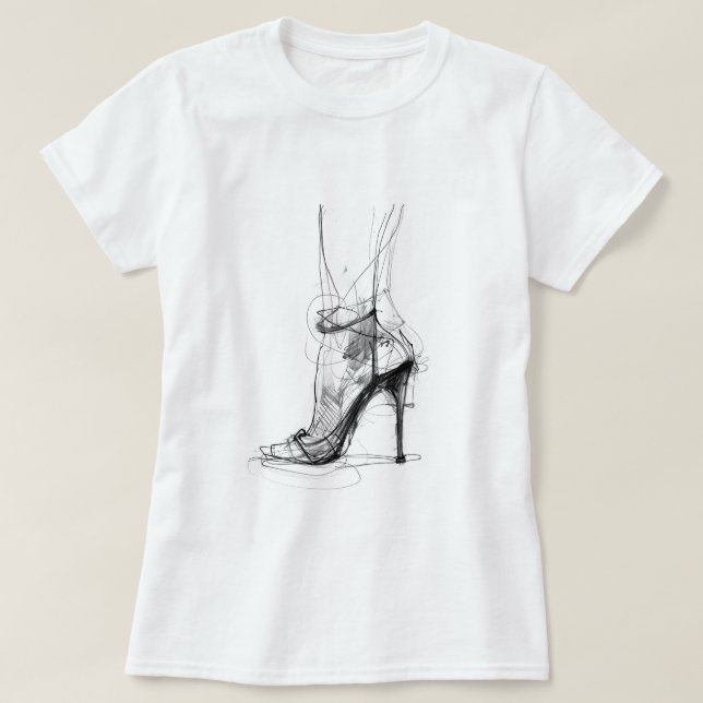Elegant High Heel Foot - Feminine Style T-Shirt (Design Front)