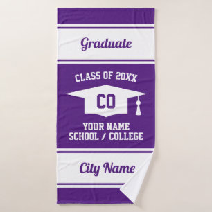 Elegant High School Graduation Class of 2024 gift Bath Towel