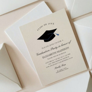 Elegant High School Graduation Party Invitation