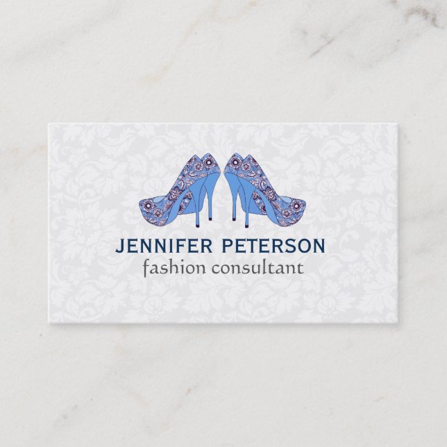 Elegant Hight Heel Shoe Fashion Consultant Business Card (Front)