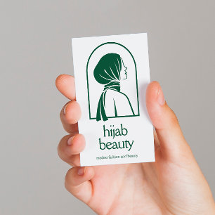 Elegant Hijab Logo Minimalist Muslim Islamic Business Card