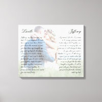 Elegant His & Hers Wedding Vow Art Custom Photo