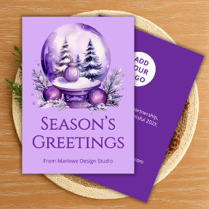 Elegant Holiday Card Upload Business Info