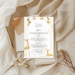Elegant Holiday Dinner Menu Party Invite