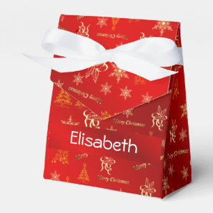 elegant holiday merry christmas gift coloured star favour box