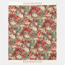 Elegant Holiday Poinsettia Christmas Floral Name