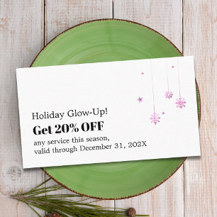 Elegant Holiday Promotional Beauty Salon Coupon