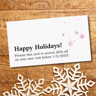 Elegant Holiday Promotional Beauty Salon Coupon