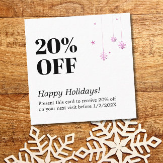 Elegant Holiday Promotional Beauty Salon Coupon