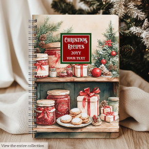 Elegant Holiday Recipe Notebook For Gifting