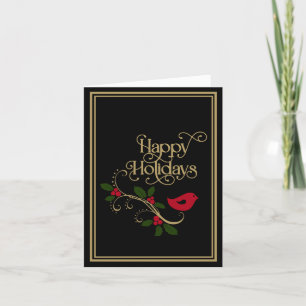 Elegant Holiday Red Green Gold Christmas