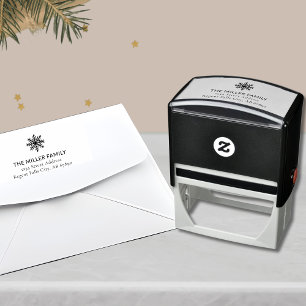 Elegant Holiday Return Address Stamp