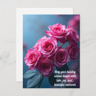 Elegant Holiday Rose Greeting Card