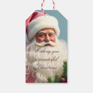 Elegant Holiday Santa Gift Tags