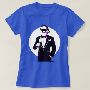 Elegant Holiday Toast - Santa's Stylish Gala T-Shirt