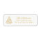 Elegant Holiday Tree Gold Christmas Return Address