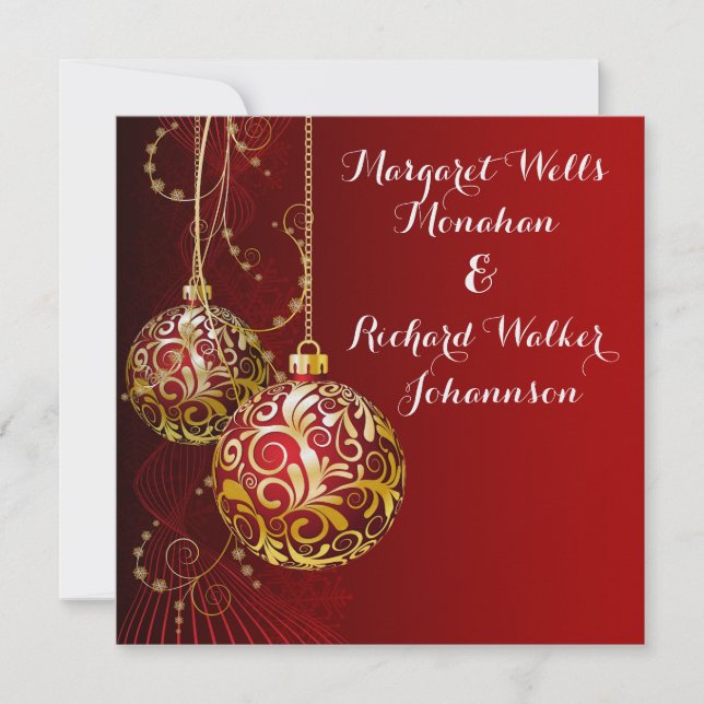 Elegant Holiday - Wedding Invitation (Front)