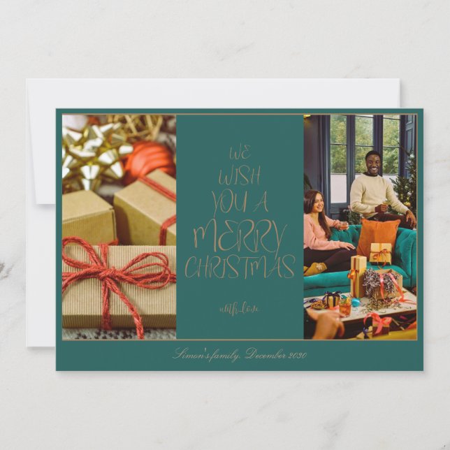 Elegant Holiday Wishes Christmas Card (Front)
