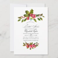 Elegant Holly and Ivy Christmas Bridal Shower
