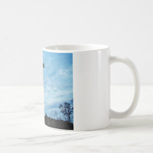 Elegant Holly Christmas,  blue sky Coffee Mug