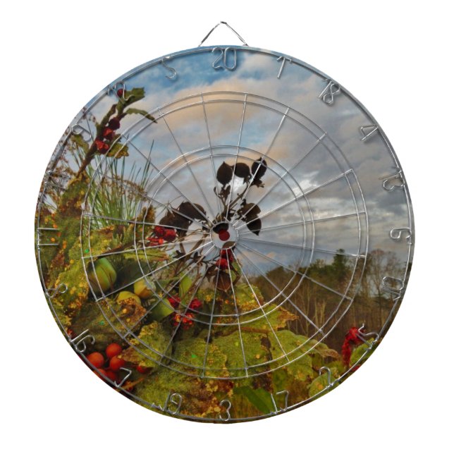 Elegant Holly Christmas, Dartboard (Front)