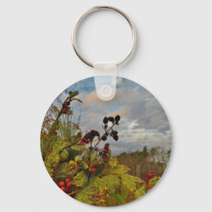 Elegant Holly Christmas, Key Ring
