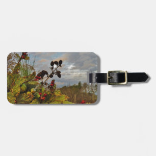 Elegant Holly Christmas, Luggage Tag