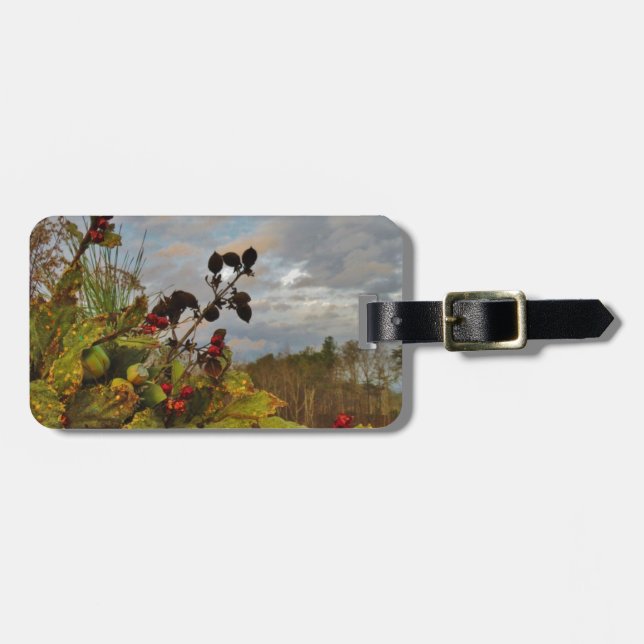 Elegant Holly Christmas, Luggage Tag (Front Horizontal)