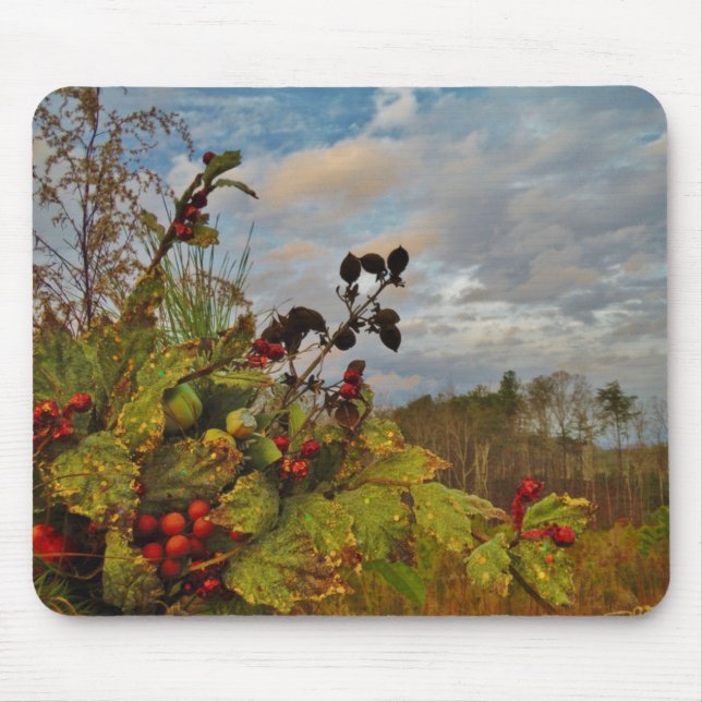 Elegant Holly Christmas, Mouse Mat (Front)