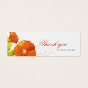 Elegant Hollyhocks Thank You Enclosure