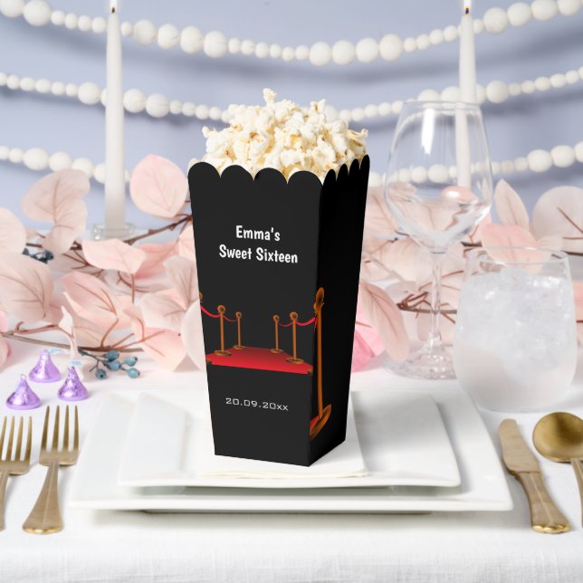 Elegant Hollywood Red Carpet Sweet 16 Birthday  Favour Box (Wedding)
