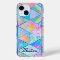 Elegant hologram girly colourful