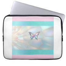 Elegant Holographic Butterfly Electronics Bag